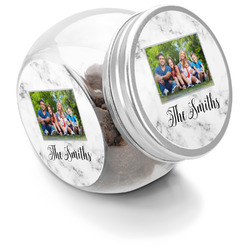 Family Photo and Name Puppy Treat Jar