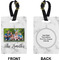 Family Photo and Name Rectangle Luggage Tag (Front + Back)