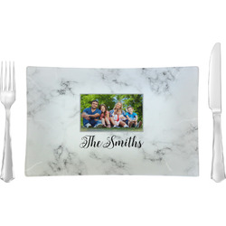 Family Photo and Name Rectangular Glass Lunch / Dinner Plate