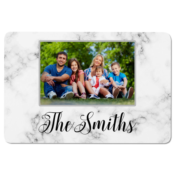 Family Photo and Name Rectangular Fridge Magnet - FRONT