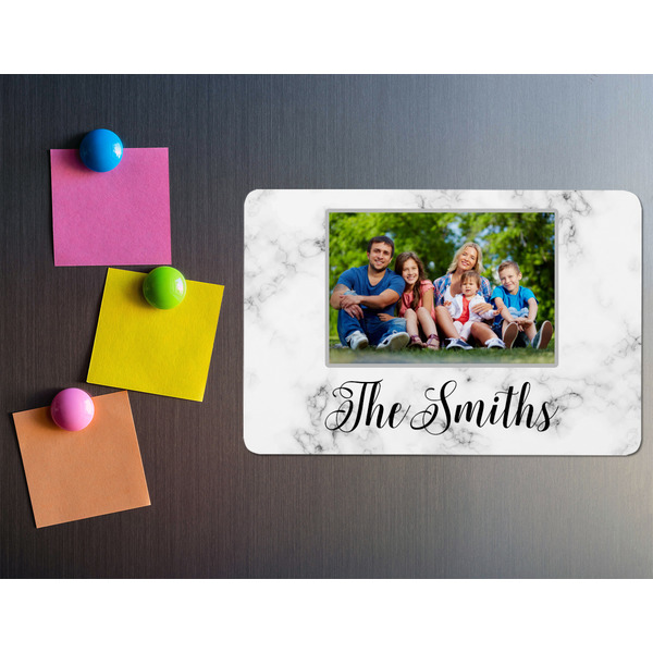 Family Photo and Name Rectangular Fridge Magnet - LIFESTYLE