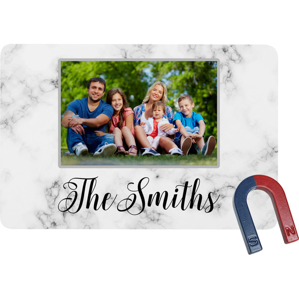 Custom Family Photo and Name Rectangular Fridge Magnet