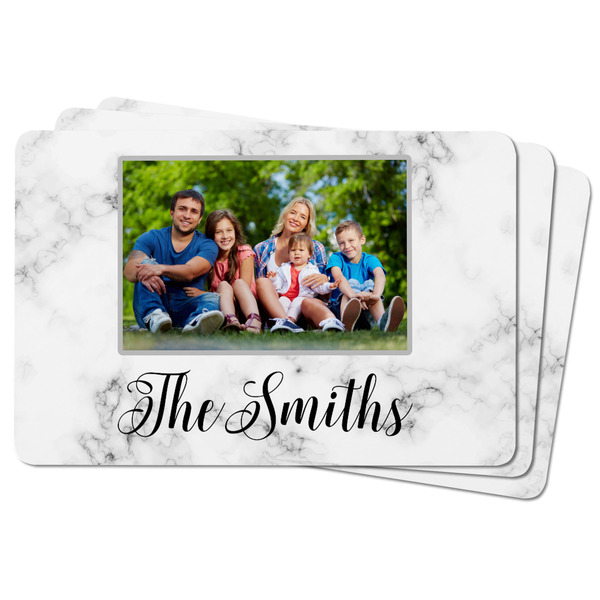 Family Photo and Name Rectangular Fridge Magnet - THREE