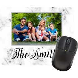 Family Photo and Name Rectangular Mouse Pad
