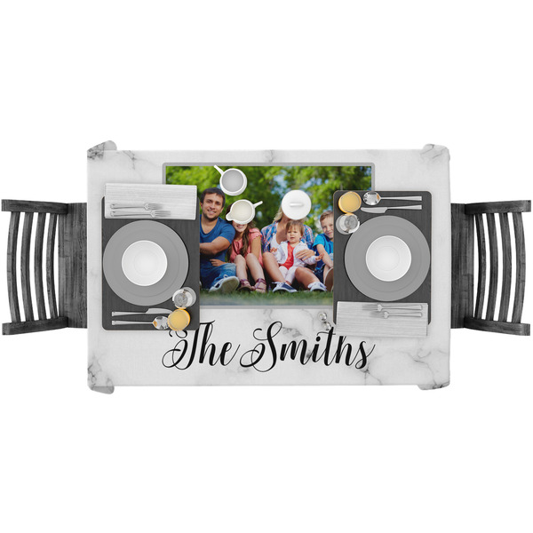 Family Photo and Name Rectangular Tablecloths - LIFESTYLE