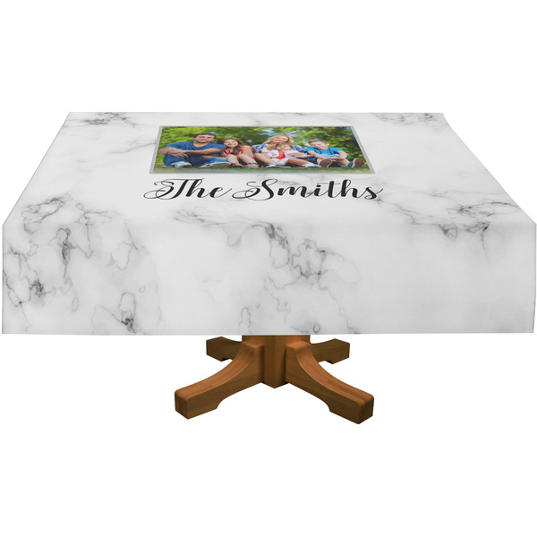 Family Photo and Name Rectangular Tablecloths (Personalized)
