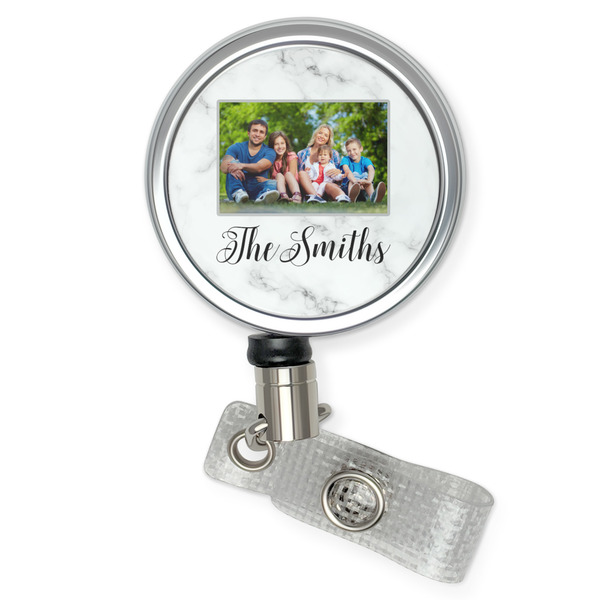 Custom Family Photo and Name Retractable Badge Reel