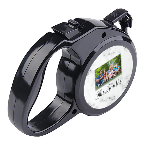 Family Photo and Name Retractable Dog Leash - Angle