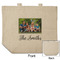 Family Photo and Name Reusable Cotton Grocery Bag - Front & Back View