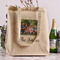 Family Photo and Name Reusable Cotton Grocery Bag - In Context