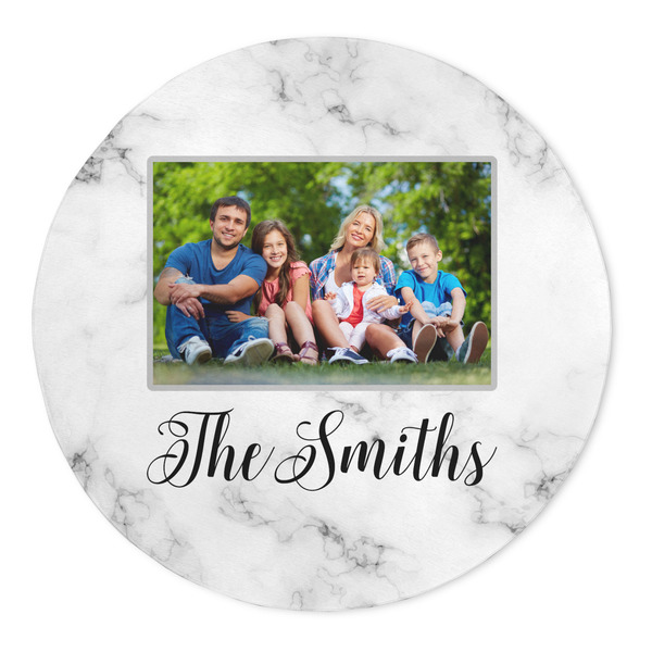 Custom Family Photo and Name Round Indoor Area Rug - 5' - 60"