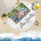 Family Photo and Name Round Beach Towel Lifestyle