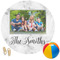 Family Photo and Name Round Beach Towel