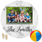 Family Photo and Name Round Beach Towel