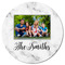 Family Photo and Name Round Fridge Magnet - FRONT