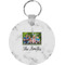 Family Photo and Name Round Plastic Keychain