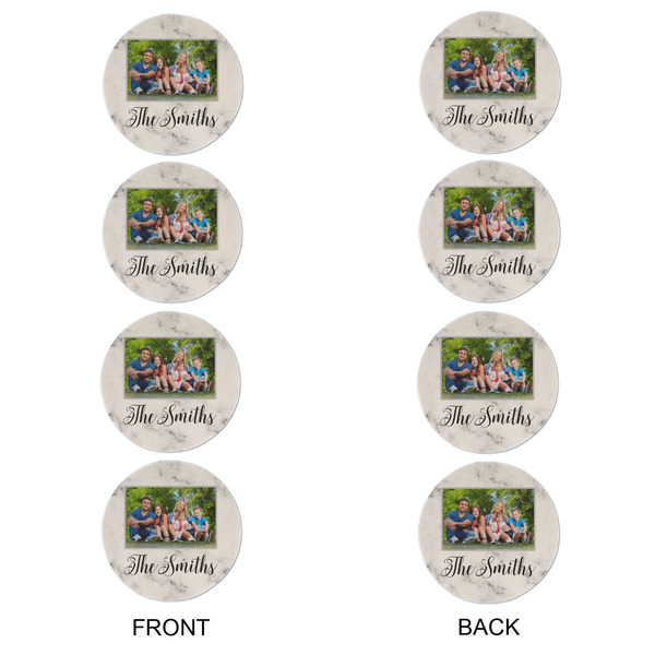 Family Photo and Name Round Linen Placemats - APPROVAL Set of 4 (double sided)