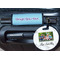 Family Photo and Name Round Luggage Tag & Handle Wrap - In Context