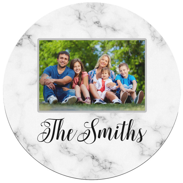 Family Photo and Name Round Mousepad - APPROVAL