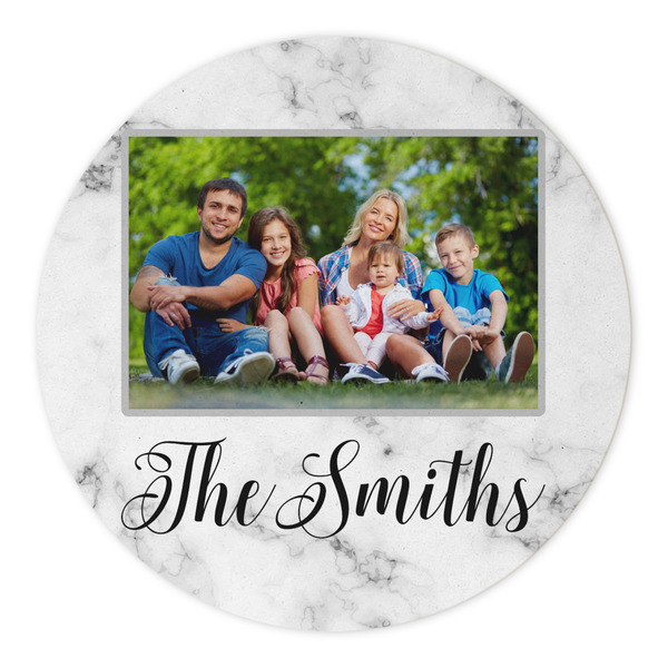 Family Photo and Name Round Paper Coaster - Approval