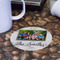 Family Photo and Name Round Paper Coaster - Front