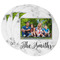 Family Photo and Name Round Paper Coaster - Main