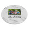 Family Photo and Name Round Stone Trivet - Angle View