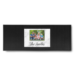 Family Photo and Name Rubber Bar Mat