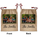 Family Photo and Name Santa Sack - Double-Sided
