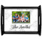Family Photo and Name Serving Tray Black Large - Main
