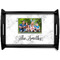 Family Photo and Name Serving Tray Black Small - Main