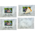 Family Photo and Name Glass Rectangular Appetizer / Dessert Plate - Set of 4