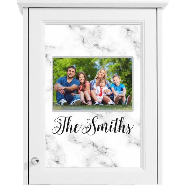 Family Photo and Name Single White Cabinet Decal