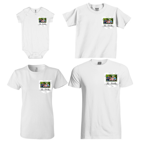 Family Photo and Name Sized Pockets on Various Products