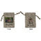 Family Photo and Name Small Burlap Gift Bag - Front and Back