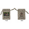 Family Photo and Name Burlap Gift Bag - Small - Double-Sided