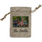Family Photo and Name Small Burlap Gift Bag - Front