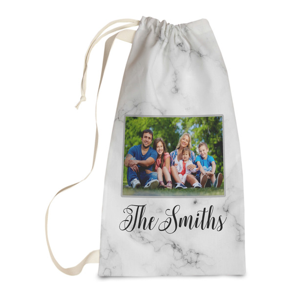 Custom Family Photo and Name Laundry Bags - Small