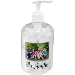 Family Photo and Name Acrylic Soap & Lotion Bottle