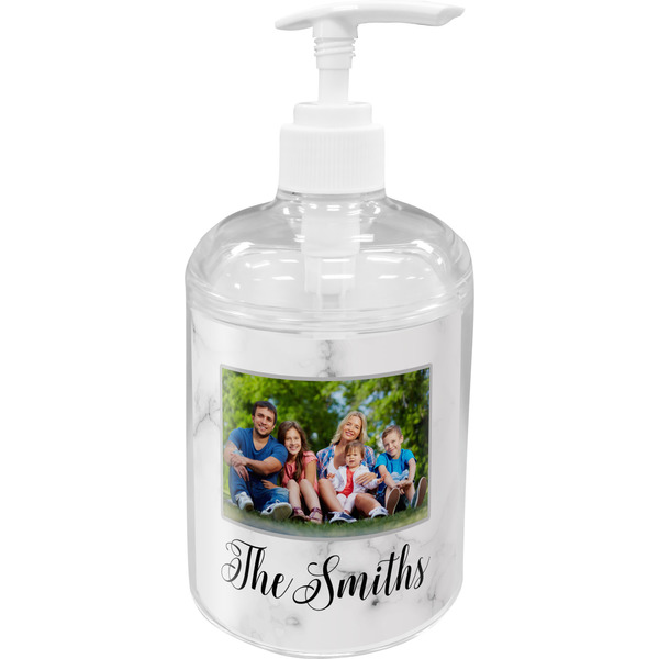 Family Photo and Name Soap/Lotion Dispenser - Front
