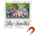 Family Photo and Name Square Car Magnet - 6"