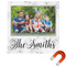 Family Photo and Name Square Car Magnet