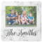 Family Photo and Name Square Coaster Rubber Back - Single
