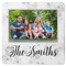 Family Photo and Name Square Rubber Backed Coaster - Single