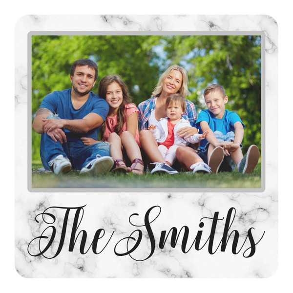Custom Family Photo and Name Square Decal - Medium