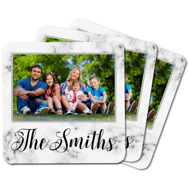 Family Photo and Name Square Fridge Magnet - MAIN
