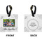 Family Photo and Name Square Luggage Tag (Front + Back)