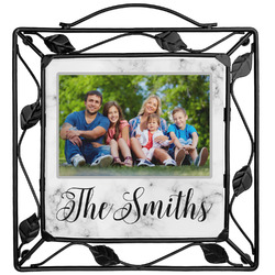 Family Photo and Name Square Trivet