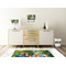 Family Photo and Name Square Wall Decal Wooden Desk