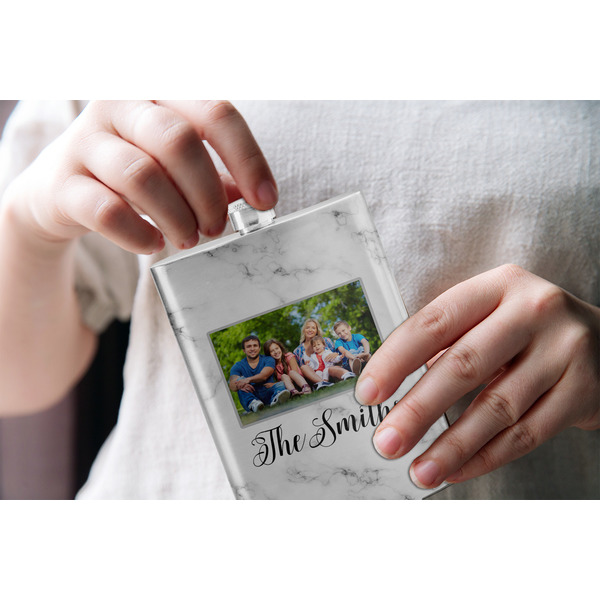 Family Photo and Name Stainless Steel Flask - LIFESTYLE 1